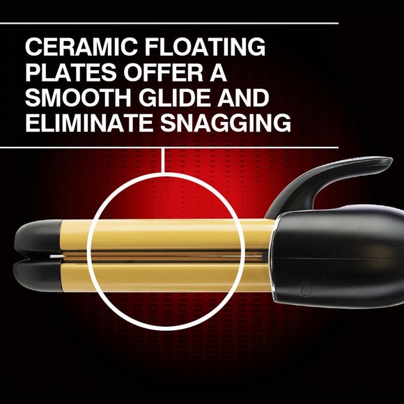 CHI Air Setter 2-in-1 Flat Iron and Curler Gold And Black Hair Tool Ceramic - Picture 5 of 12